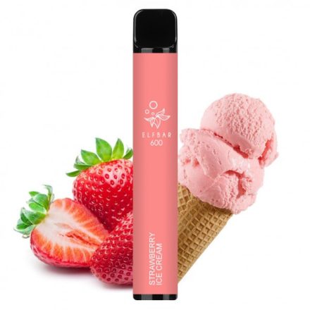 ELF BAR 600 - Strawberry Ice Cream 2% Nicotine Disposable Vape