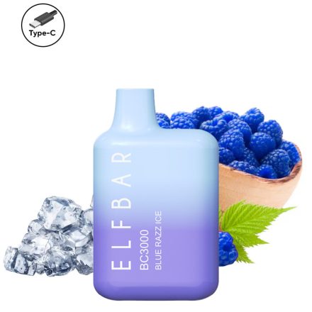 ELF BAR BC3000 - Blue Razz Ice 5% Nicotine Disposable Vape - Rechargeable
