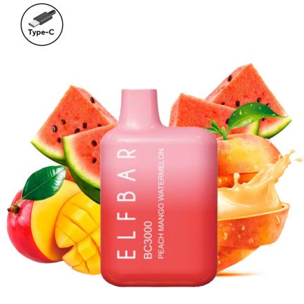 ELF BAR BC3000 - Peach Mango Watermelon 5% Nicotine Disposable Vape - Rechargeable