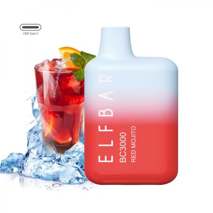 ELF BAR BC3000 - Red Mojito 5% Nicotine Disposable Vape - Rechargeable