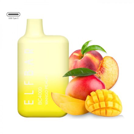 ELF BAR BC4000 - Mango Peach 5% Nicotine Disposable Vape - Rechargeable