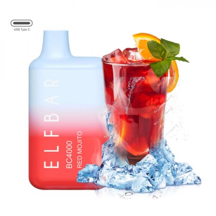ELF BAR BC4000 - Red Mojito 5% Nicotine Disposable Vape - Rechargeable