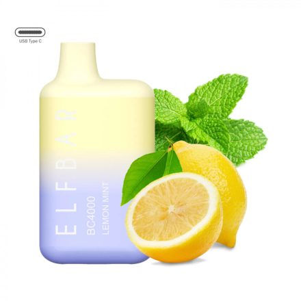 ELF BAR BC4000 - Lemon Mint 5% Nicotine Disposable Vape - Rechargeable