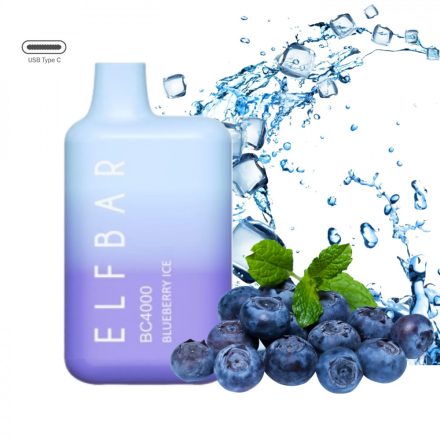 ELF BAR BC4000 - Blueberry Ice 5% Nicotine Disposable Vape - Rechargeable
