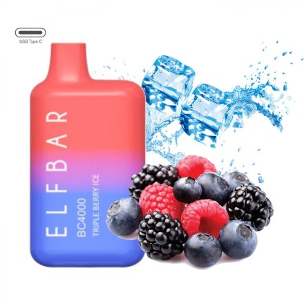 ELF BAR BC4000 - Triple Berry Ice 5% Nicotine Disposable Vape - Rechargeable