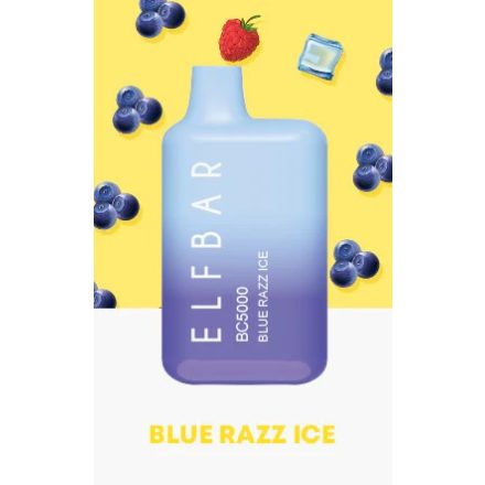ELF BAR BC5000 - Blue Razz Ice 5% Nicotine Disposable Vape - Rechargeable