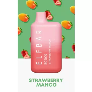 ELF BAR BC5000 - Strawberry Mango 5% Nicotine Disposable Vape - Rechargeable