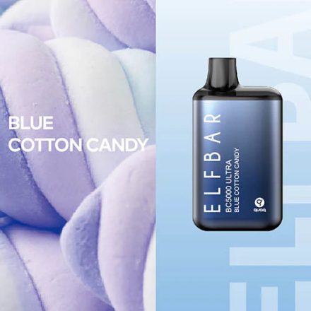 ELF BAR BC5000 Ultra - Blue Cotton Candy 5% Nicotine Disposable Vape -  Rechargeable