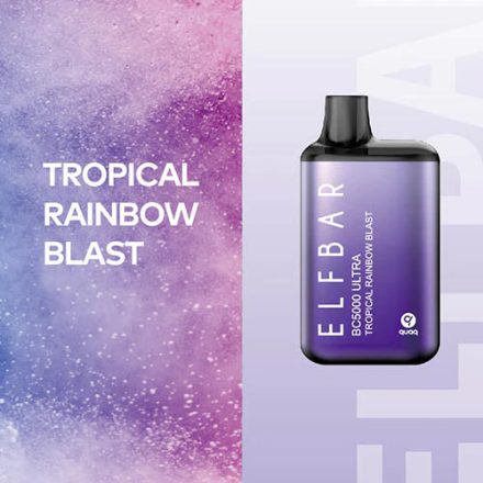 ELF BAR BC5000 Ultra - Tropical Rainbow Blast 5% Nicotine Disposable Vape - Rechargeable