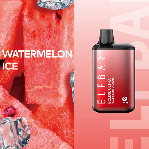 ELF BAR BC5000 Ultra - Watermelon Ice 5% Nicotine Disposable Vape -  Rechargeable