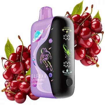 ELF BAR GH33000 - Granny Cherry Rechargeable Disposable Vape, 5% Nicotine