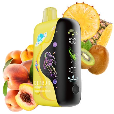 ELF BAR GH33000 - Kiwi Pineapple Peach Rechargeable Disposable Vape, 5% Nicotine