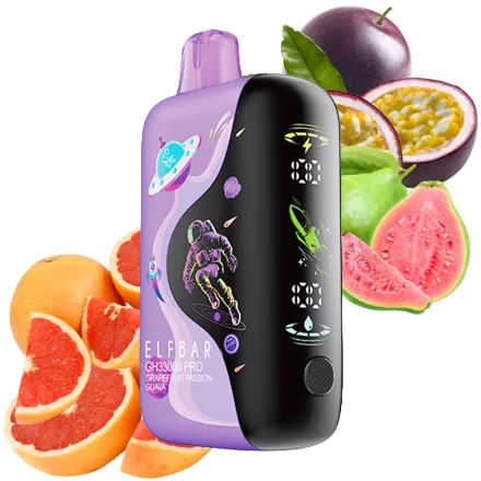 ELF BAR GH33000 - Grapefruit Passion Guava Rechargeable Disposable Vape, 5% Nicotine