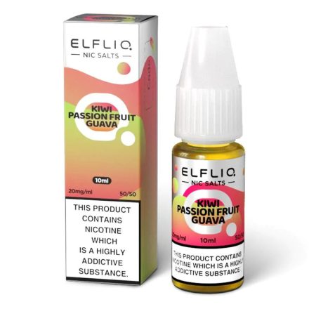 Elf Bar ELFLIQ Kiwi Passion Guava 20mg Nic Salt E-Liquid 10ml bottle