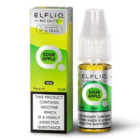 Elf Bar ELFLIQ – Sour Apple 20mg Nic Salt E-Liquid 10ml