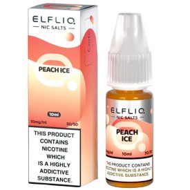 Elf Bar ELFLIQ – Peach Ice 20mg Nic Salt E-Liquid 10ml