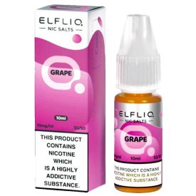 Elf Bar ELFLIQ Grape 20mg Nic Salt E-Liquid 10ml bottle