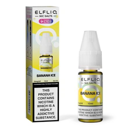 Elf Bar ELFLIQ Banana Ice 20mg Nic Salt E-Liquid 10ml bottle