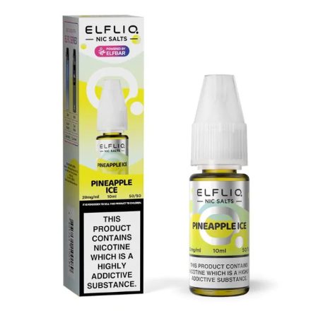 Elf Bar ELFLIQ Pineapple Ice 20mg Nic Salt E-Liquid 10ml bottle