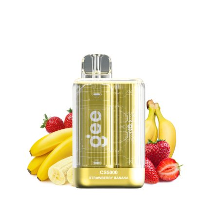 GEE CS5000 - Strawberry Banana 2% Nicotine Disposable Vape - Rechargeable