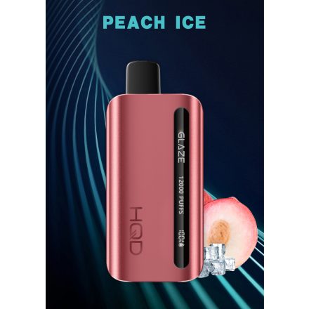 HQD Glaze 12000 Peach Ice 5% Nicotine Disposable Vape