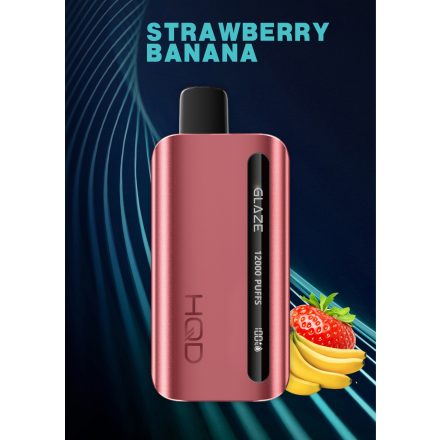 HQD Glaze 12000 Strawberry Banana 5% Nicotine Disposable Vape