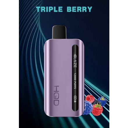 HQD Glaze 12000 Triple Berry 5% Nicotine Disposable Vape