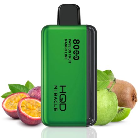 HQD Miracle 8000 - Passion Fruit Kiwi Guava 5% Nicotine Disposable Pod Vape
