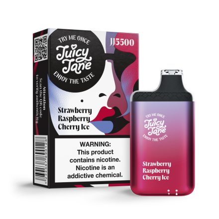 Juicy Jane JJ5500 - Strawberry Raspberry Cherry Ice 5% Nicotine Disposable Vape Pod